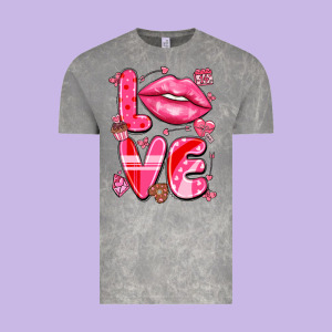 Love With Lips Vintage Tee Designed By Lillyallendesigns