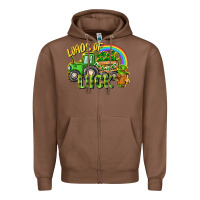 Chestnut Loads of luck tractor Zipper Hoodie - CowGirlArtShop