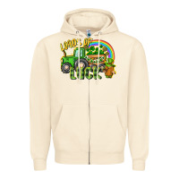 Sandshell Loads of luck tractor Zipper Hoodie - CowGirlArtShop