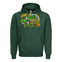 Sports Green Loads of luck tractor Zipper Hoodie - CowGirlArtShop