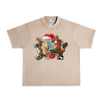 French Oak Joy Christmas Goat Urban Heavy Tee - LillyAllenDesigns
