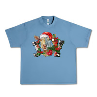 Pebble Blue Joy Christmas Goat Urban Heavy Tee - LillyAllenDesigns