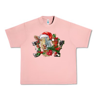 Salmon Joy Christmas Goat Urban Heavy Tee - LillyAllenDesigns