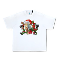 White Joy Christmas Goat Urban Heavy Tee - LillyAllenDesigns