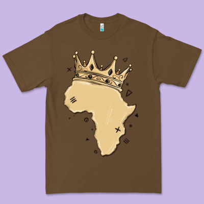 Africa With Crown Premium Tee Designed By Maliassmallbusiness