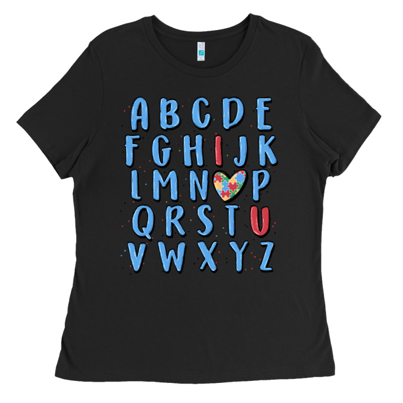 Alphabet Autism Awareness Ladies Tee by MaliasSmallBusiness | Teevron