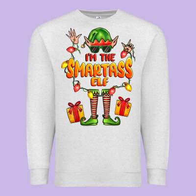 Im The Smartass Elf Premium Sweatshirt Designed By Fadigitalartstudio
