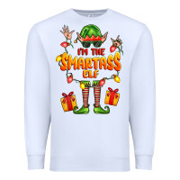 White im the smartass elf Premium Sweatshirt - FaDigitalArtStudio