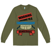 Army Green I belong to a HAIRDRESSER warning job funny partner Long Sleeve Tee - Bettercallsaul