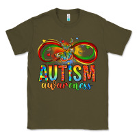 Army Green autism awareness butterfly infinity symbol Classic Tee - LillyAllenDesigns