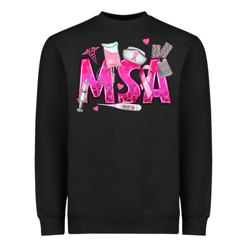 Breast Cancer Msa Medical Support Assistant Heavyweight Sweatshirt by texasbilliewilder | Teevron