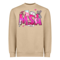 Mushroom breast cancer msa medical support assistant Heavyweight Sweatshirt - texasbilliewilder