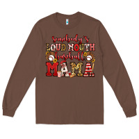 Chestnut somebody's loud mouth baseball mama Long Sleeve Tee - Jasminsmagicworld