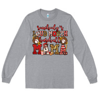 Heather Grey somebody's loud mouth baseball mama Long Sleeve Tee - Jasminsmagicworld