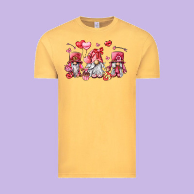 Valentine's Day Gnomes Vintage Tee Designed By Lillyallendesigns