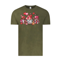 Vintage Olive valentine's day gnomes Vintage Tee - LillyAllenDesigns