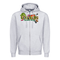 Heather Grey Luckiest lunch lady St. Patrick's Day Zipper Hoodie - CowGirlArtShop