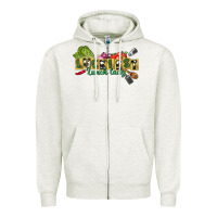 Oatmeal Heather Luckiest lunch lady St. Patrick's Day Zipper Hoodie - CowGirlArtShop
