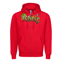 Red Luckiest lunch lady St. Patrick's Day Zipper Hoodie - CowGirlArtShop