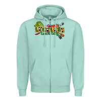 Seafoam Luckiest lunch lady St. Patrick's Day Zipper Hoodie - CowGirlArtShop