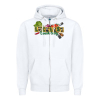 White Luckiest lunch lady St. Patrick's Day Zipper Hoodie - CowGirlArtShop