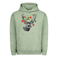 Pigment Oil Green Mule deer with Urban Hoodie - LillyAllenDesigns