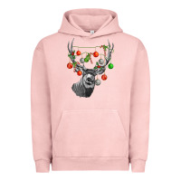 Pigment Salmon Mule deer with Urban Hoodie - LillyAllenDesigns