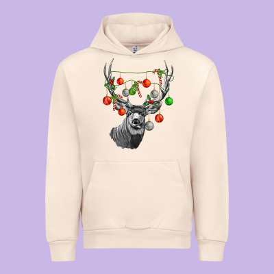 Mule Deer With Urban Hoodie Designed By Lillyallendesigns