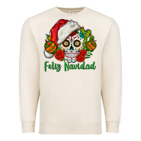 Sandshell Feliz Navidad Skull Premium Sweatshirt - BundleAndBundleShop