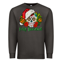 Smoke Feliz Navidad Skull Premium Sweatshirt - BundleAndBundleShop