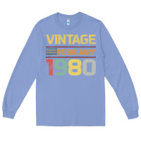 Colony Blue Born in 1980 Vintage February Long Sleeve Tee - Bettercallsaul