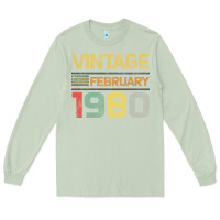 Matcha Born in 1980 Vintage February Long Sleeve Tee - Bettercallsaul
