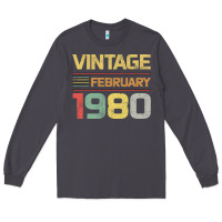 Smoke Born in 1980 Vintage February Long Sleeve Tee - Bettercallsaul