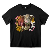 Black hereford bull western background Heavy Core Tee - LillyAllenDesigns