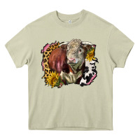 Mossy hereford bull western background Heavy Core Tee - LillyAllenDesigns
