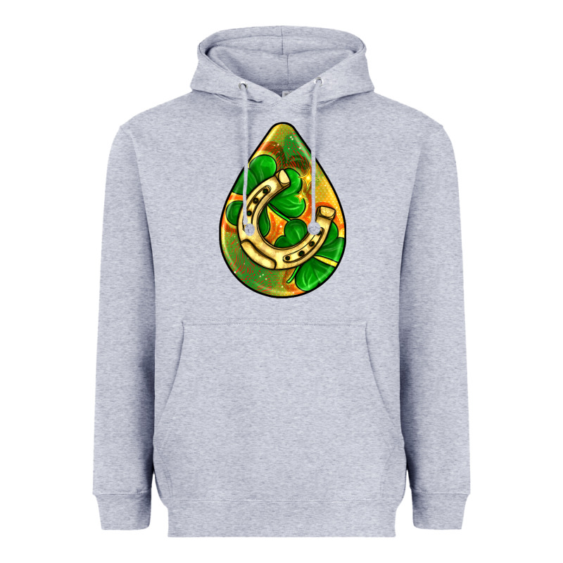 St.patrick's Teardrop Earrings Heavyweight Hoodie by FaDigitalArtStudio | Teevron