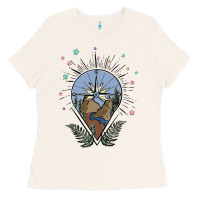 Bone compass with mountain Ladies Tee - MaliasSmallBusiness