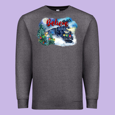 Believe Polar Express Premium Sweatshirt Designed By Fadigitalartstudio