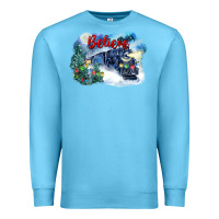 Ocean Blue believe polar express Premium Sweatshirt - FaDigitalArtStudio