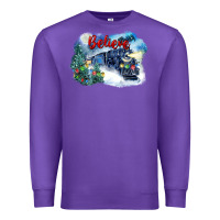 Purple believe polar express Premium Sweatshirt - FaDigitalArtStudio