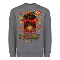 Storm december girl christmas afro messy bun Heavyweight Sweatshirt - texasbilliewilder