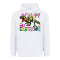 White Happy Eastrawr Easter Heavyweight Hoodie - BundleAndBundleShop