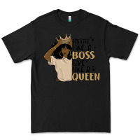 Black hustle like a boss live like a queen Premium Tee - MaliasSmallBusiness
