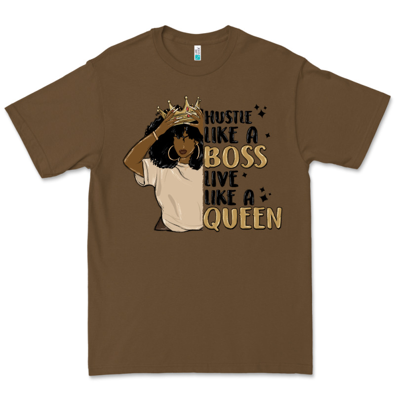 Hustle Like A Boss Live Like A Queen Premium Tee by MaliasSmallBusiness | Teevron