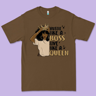 Hustle Like A Boss Live Like A Queen Premium Tee Designed By Maliassmallbusiness