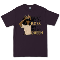 Plum hustle like a boss live like a queen Premium Tee - MaliasSmallBusiness