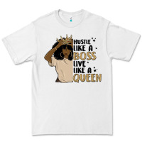 White hustle like a boss live like a queen Premium Tee - MaliasSmallBusiness