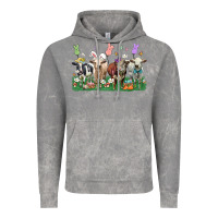 Cloud Rock easter cow Vintage Hoodie - LillyAllenDesigns