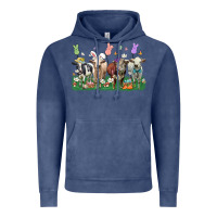 Vintage Denim easter cow Vintage Hoodie - LillyAllenDesigns