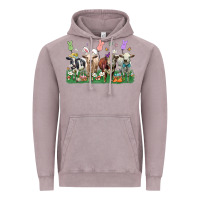 Vintage Zinc easter cow Vintage Hoodie - LillyAllenDesigns